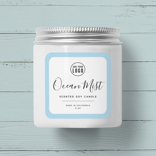 Hinzufügen des Logos und des bearbeitbaren Farbpro Quadratischer Aufkleber