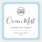 Hinzufügen des Logos und des bearbeitbaren Farbpro Quadratischer Aufkleber (Vorderseite)