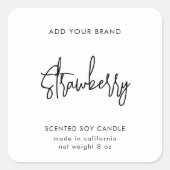 Hinzufügen des Markennamens "Modernes Skript"-Mini Quadratischer Aufkleber (Vorderseite)