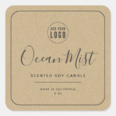 Hinzufügen des Produktlabels mit grauer Grenze Quadratischer Aufkleber (Vorderseite)