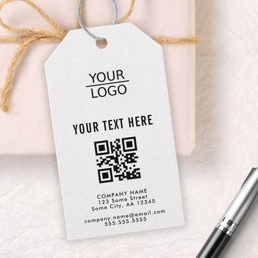 Hinzufügen des QR-Codes für das Logo benutzerdefin Geschenkanhänger