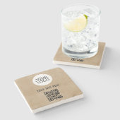 Hinzufügen des QR-Codes für das Logo benutzerdefin Steinuntersetzer (Seitenansicht)