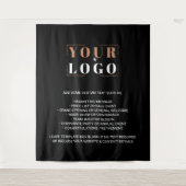 Hinzufügen des schwarzen Hintergrunds für Ihr Firm Wandteppich (Vorderseite)