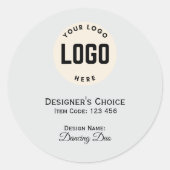 Hinzufügen des schwarzen, runden Logos Runder Aufkleber (Vorderseite)