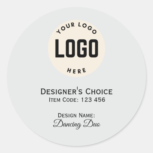 Hinzufügen des schwarzen, runden Logos Runder Aufkleber (Vorderseite)