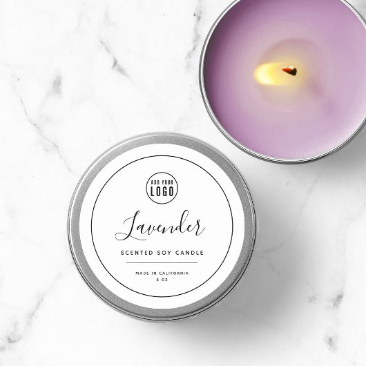 Hinzufügen des schwarzen, runden Logos Runder Aufkleber