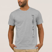 Hinzufügen des Textes Silver Look Template Männerb T-Shirt (Vorderseite)