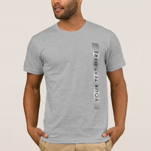Hinzufügen des Textes Silver Look Template Männerb T-Shirt