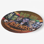 Hinzufügen eigener Wörter benutzerdefinierten Hall Pappteller (Schrägansicht)