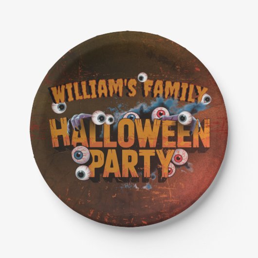 Hinzufügen eigener Wörter benutzerdefinierter Hall Pappteller (Vorderseite)