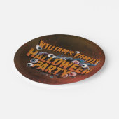 Hinzufügen eigener Wörter benutzerdefinierter Hall Pappteller (Schrägansicht)