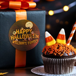 Hinzufügen eigener Wörter benutzerdefiniertes Hall Runder Aufkleber