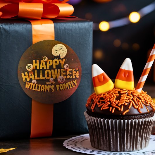 Hinzufügen eigener Wörter benutzerdefiniertes Hall Runder Aufkleber