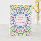 Hinzufügen einer Abstrakten Blume zum Namen zur Ge Karte (Gelbe Blume)