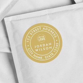 Hinzufügen einer benutzerdefinierten, doppelten Fa Runder Aufkleber