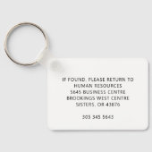 Hinzufügen einer benutzerdefinierten Logo-Markenbe Schlüsselanhänger (Rückseite)