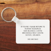 Hinzufügen einer benutzerdefinierten Logo-Markenbe Schlüsselanhänger (Rückseite)