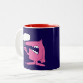 Hinzufügen einer Caption Cartoon Character-Tasse Zweifarbige Tasse (Vorderseite Links)