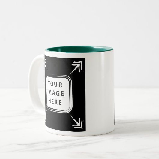 Hinzufügen einer eigenen Bildvorlage Erstellen Sie Zweifarbige Tasse (Vorderseite Links)