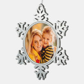 Hinzufügen einer eigenen Fotovorlage Schneeflocken Zinn-Ornament (Rechts)