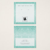 Hinzufügen einer Logo-Aqua-Blue-Glitzer-Anzeigetaf (Vorne & Hinten)