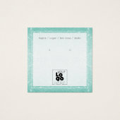 Hinzufügen einer Logo-Aqua-Blue-Glitzer-Anzeigetaf (Vorderseite)