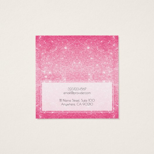 Hinzufügen einer Logo-Hot-Rosa-Glitzer-Anzeigetafe (Rückseite)