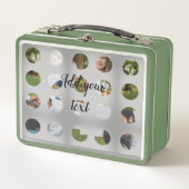 Hinzufügen einer Namenssammlung zum Foto Metall Brotdose (Vorderseite)