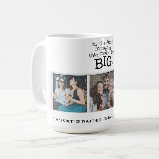 Hinzufügen einer Personalisierten Textskriptsamm Kaffeetasse (Vorderseite Links)