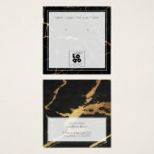 Hinzufügen einer schwarzen Gold-Marmor-Werbekarte (Vorne & Hinten)