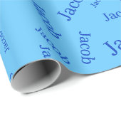 Hinzufügen eines beliebigen Namens oder Worts | Bl Geschenkpapier (Rolleneckpunkt)