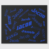 Hinzufügen eines beliebigen Namens oder Worts | Bl Geschenkpapier (Flach)