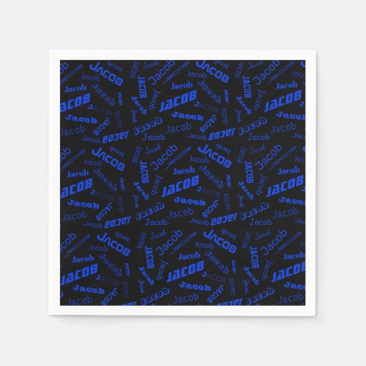 Hinzufügen eines beliebigen Namens oder Worts | Bl Serviette (Vorderseite)