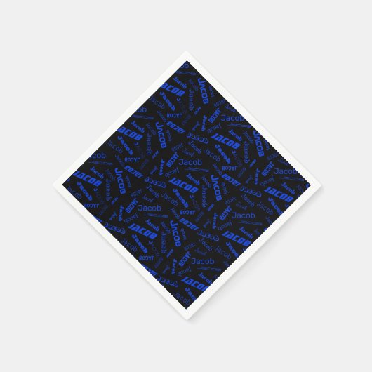 Hinzufügen eines beliebigen Namens oder Worts | Bl Serviette (Ecke)