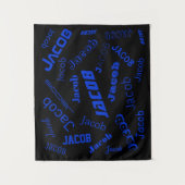 Hinzufügen eines beliebigen Namens oder Worts | Bl Wandteppich (Vorderseite)