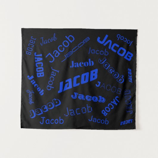 Hinzufügen eines beliebigen Namens oder Worts | Bl Wandteppich (Vorderseite (Horizontal))