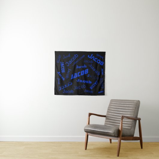 Hinzufügen eines beliebigen Namens oder Worts | Bl Wandteppich (Beispiel (Horizontal))