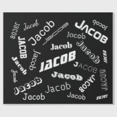 Hinzufügen eines beliebigen Namens oder Worts | Sc Geschenkpapier (Flach)