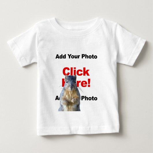 Hinzufügen eines benutzerdefinierten Eichhörnchens Baby T-shirt (Vorderseite)