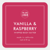 Hinzufügen eines benutzerdefinierten farbigen Prod Quadratischer Aufkleber (Vorderseite)