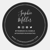 Hinzufügen eines benutzerdefinierten Farbmedienmar Runder Aufkleber (Vorderseite)