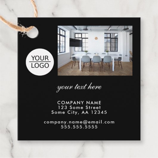 Hinzufügen eines benutzerdefinierten Foto-Werbeakt Geschenkanhänger (Vorderseite)