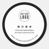 Hinzufügen eines benutzerdefinierten Logo-Branding Runder Aufkleber (Vorderseite)