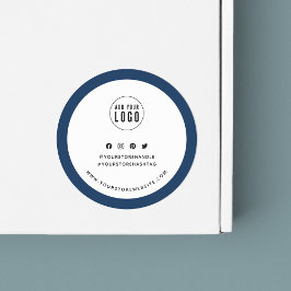 Hinzufügen eines benutzerdefinierten Logo-Branding Runder Aufkleber