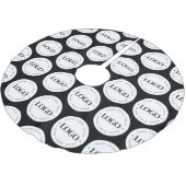 Hinzufügen eines benutzerdefinierten Logo-Musters Polyester Weihnachtsbaumdecke (Schrägansicht)