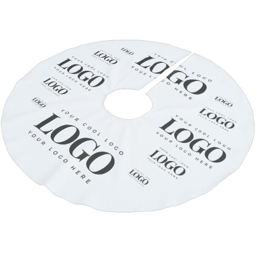 Hinzufügen eines benutzerdefinierten Logo-Musters Polyester Weihnachtsbaumdecke (Schrägansicht)