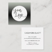 Hinzufügen eines benutzerdefinierten Logo-Sages Gr Quadratische Visitenkarte (Vorne/Hinten)