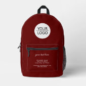 Hinzufügen eines benutzerdefinierten Logo Text Red Bedruckter Rucksack (Vorderseite)