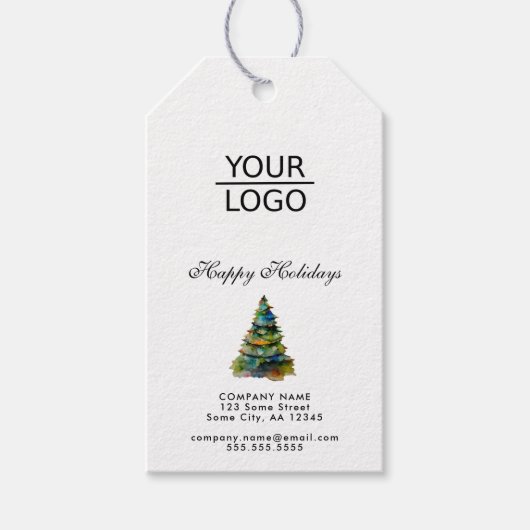 Hinzufügen eines benutzerdefinierten Logo Text-Wer Geschenkanhänger (Vorderseite)