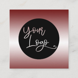 Hinzufügen eines benutzerdefinierten Logos dunkelr Quadratische Visitenkarte